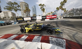 Thumbnail for Herta Hurries to Top of Opening Practice at Long Beach