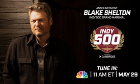 Thumbnail for Country Music Star Shelton Named Indy 500 Grand Marshal