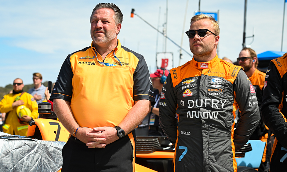 Zak Brown and Felix Rosenqvist