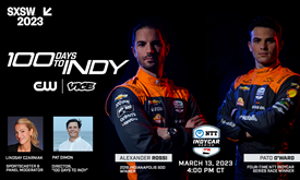 Thumbnail for Rossi, O’Ward To Discuss ‘100 DAYS TO INDY’ at SXSW Panel