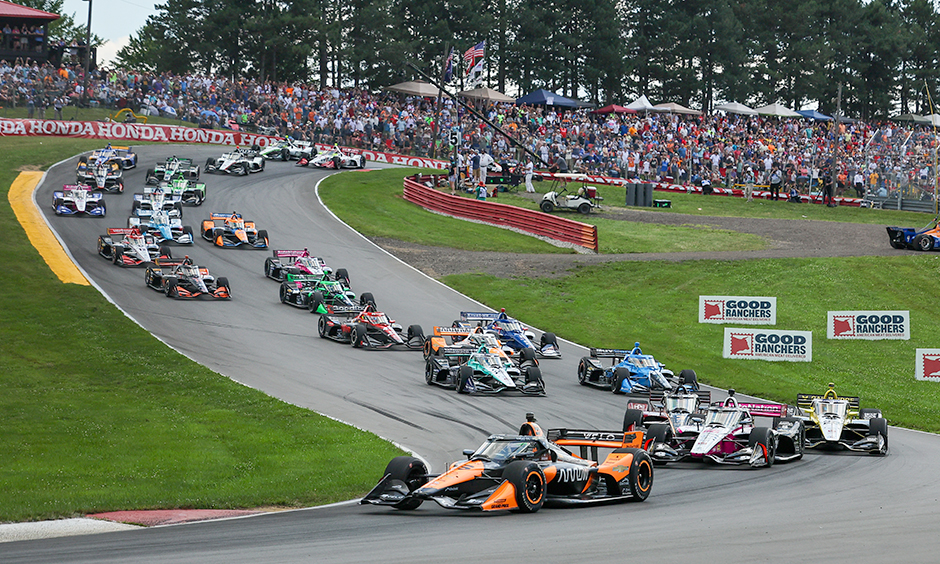 Action at Mid-Ohio Sports Car Course