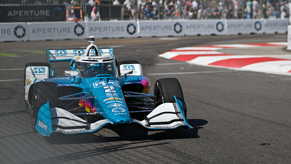 Josef Newgarden Steps Up during Morning Warmup; Race at Noon ET