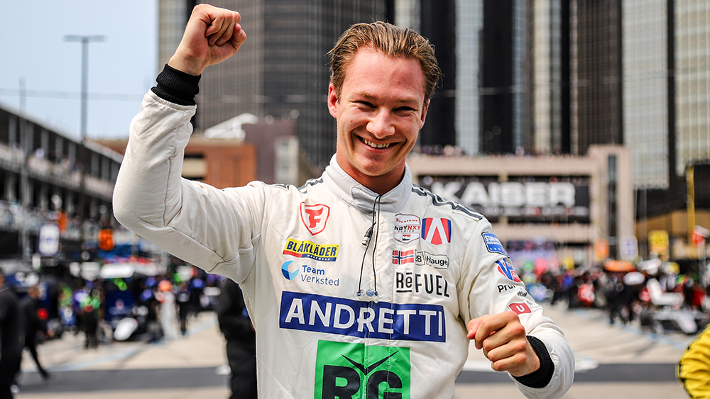 Dennis Hauger Runs from Chaos To Win in Detroit, Pad Points Lead