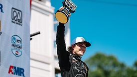 Thumbnail for Cold Beer From Fan Helps Santino Ferrucci Celebrate Hot Streak