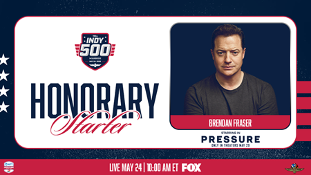 thumbnail for Academy Award-Winning Actor Brendan Fraser Named Indy 500 Honorary Starter