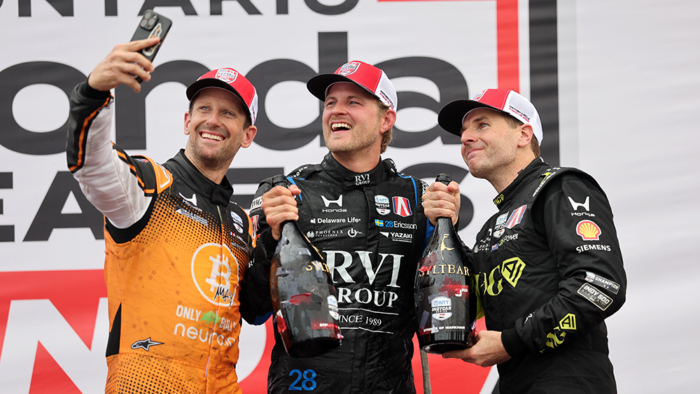 Romain Grosjean Marcus Ericsson Will Power