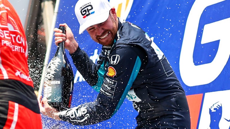 Kyle Kirkwood wins the 2025 Chevrolet Detroit Grand Prix presented by Lear