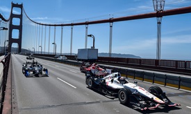 Thumbnail for GoPro spherical: IndyCars cross Golden Gate Bridge