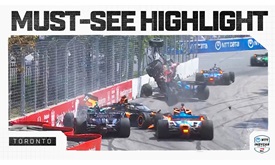 Thumbnail for Santino Ferrucci Flips into Catch Fence in Massive Incident at Toronto