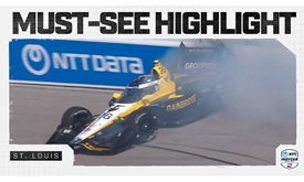 Thumbnail for Colton Herta Spins, Hits Wall in Qualifying at World Wide Technology Raceway