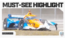 Thumbnail for Scott Dixon Crashes out on Opening Lap at Portland