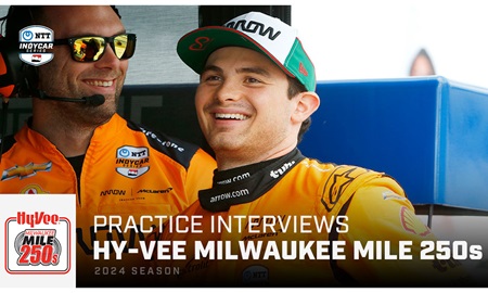 thumbnail for Driver Reaction from Practice for the 2024 Hy-Vee Milwaukee Mile 250s