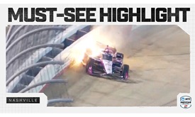 Thumbnail for Nashville Polesitter Kyle Kirkwood Crashes in Final Practice