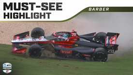Thumbnail for Marcus Ericsson Narrowly Avoids Disaster during Wet Barber Practice