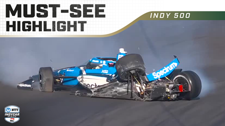 thumbnail for Marcus Armstrong Wrecks Hard Ahead of Indy 500 Qualifying