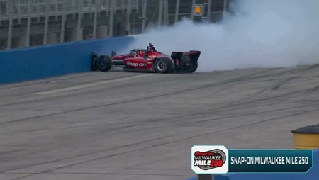 thumbnail for Josef Newgarden Crashes After Losing Control in Race 2